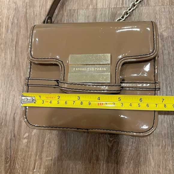 Z Spoke Zac Posen patent tan brown crossbody purse - Picture 10 of 10